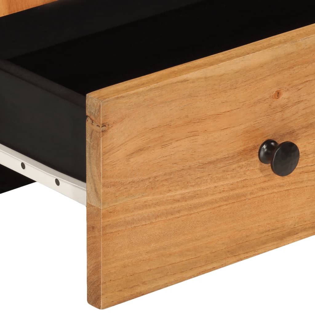 vidaXL Tall Cabinet with Drawer 60x33x100 cm Solid Mango Wood and Iron
