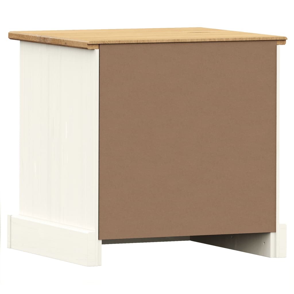vidaXL Nachtkastje VIGO 42x35x42 cm massief grenenhout grijs