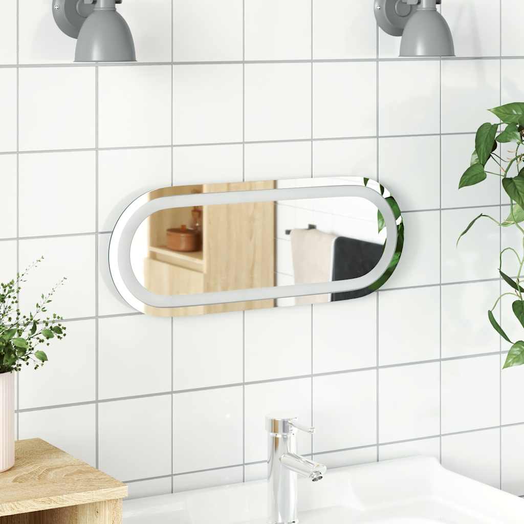vidaXL Bathroom Mirror LED 50x20 cm oval