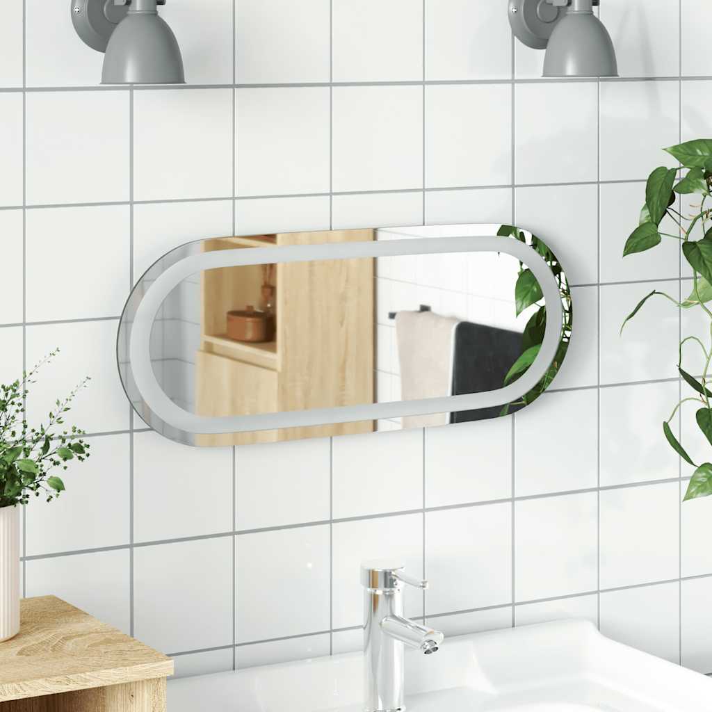 vidaXL Bathroom Mirror LED 50x20 cm oval