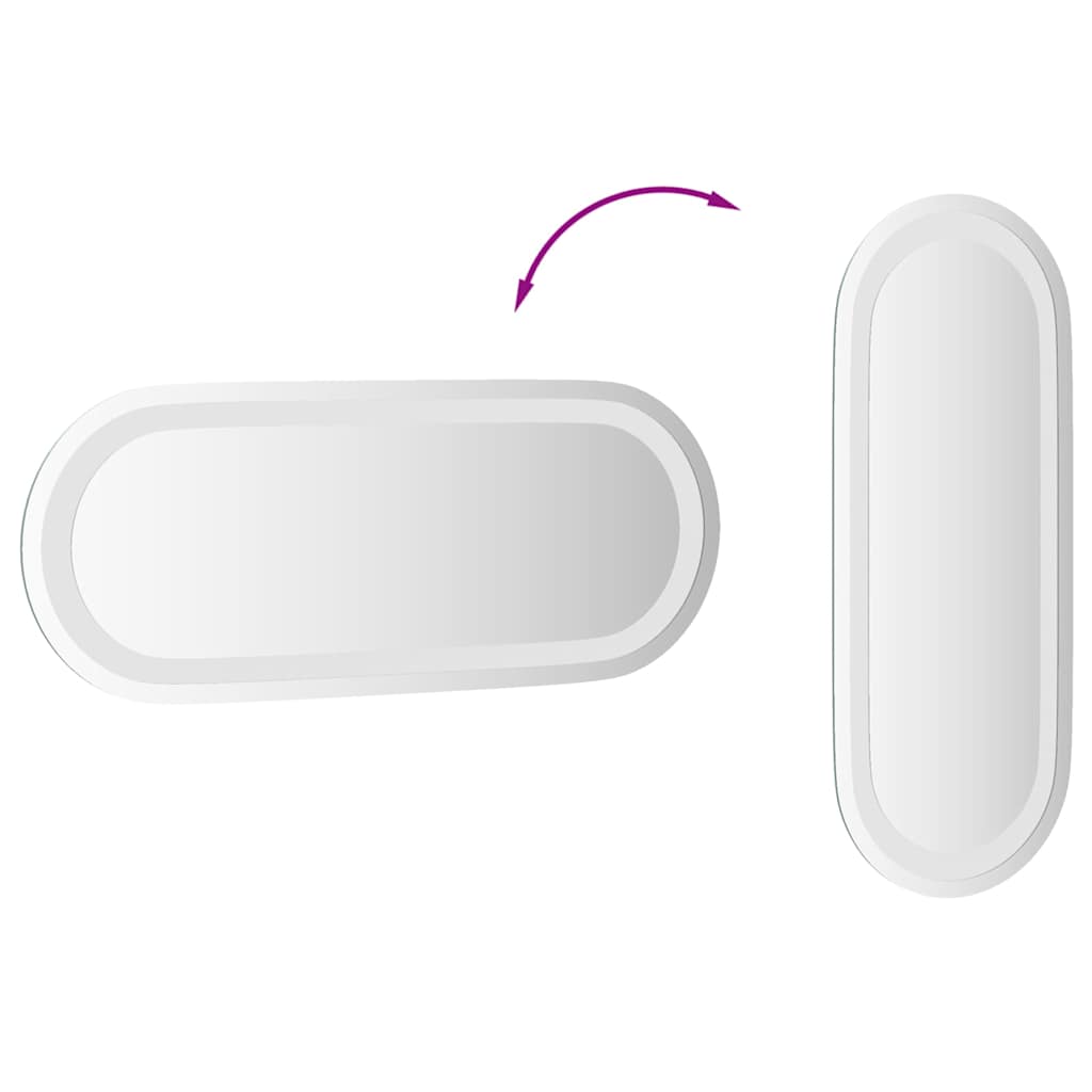vidaXL Bathroom Mirror LED 50x20 cm oval