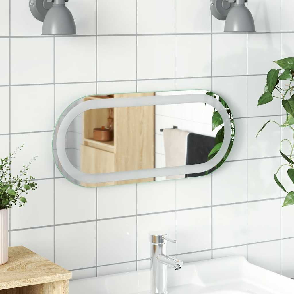 vidaXL Bathroom Mirror LED 50x20 cm oval
