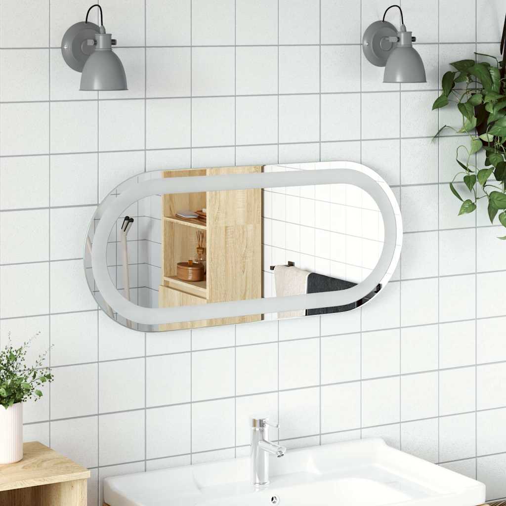 vidaXL Bathroom Mirror LED 50x20 cm oval