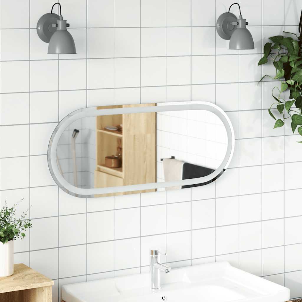 vidaXL Bathroom Mirror LED 50x20 cm oval
