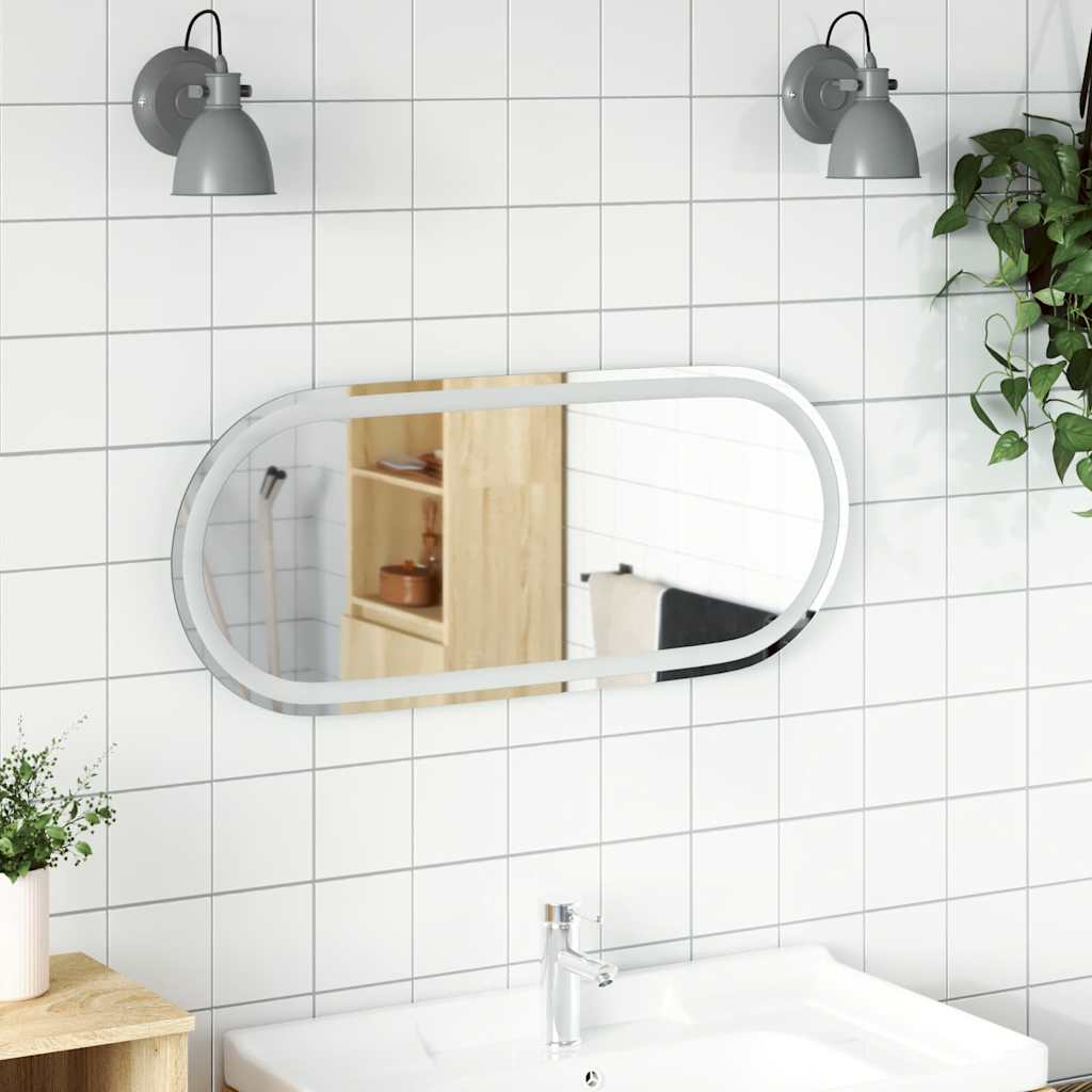 vidaXL Bathroom Mirror LED 50x20 cm oval