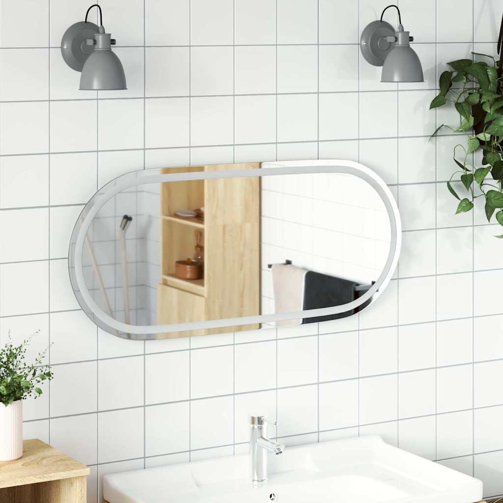 vidaXL Bathroom Mirror LED 50x20 cm oval