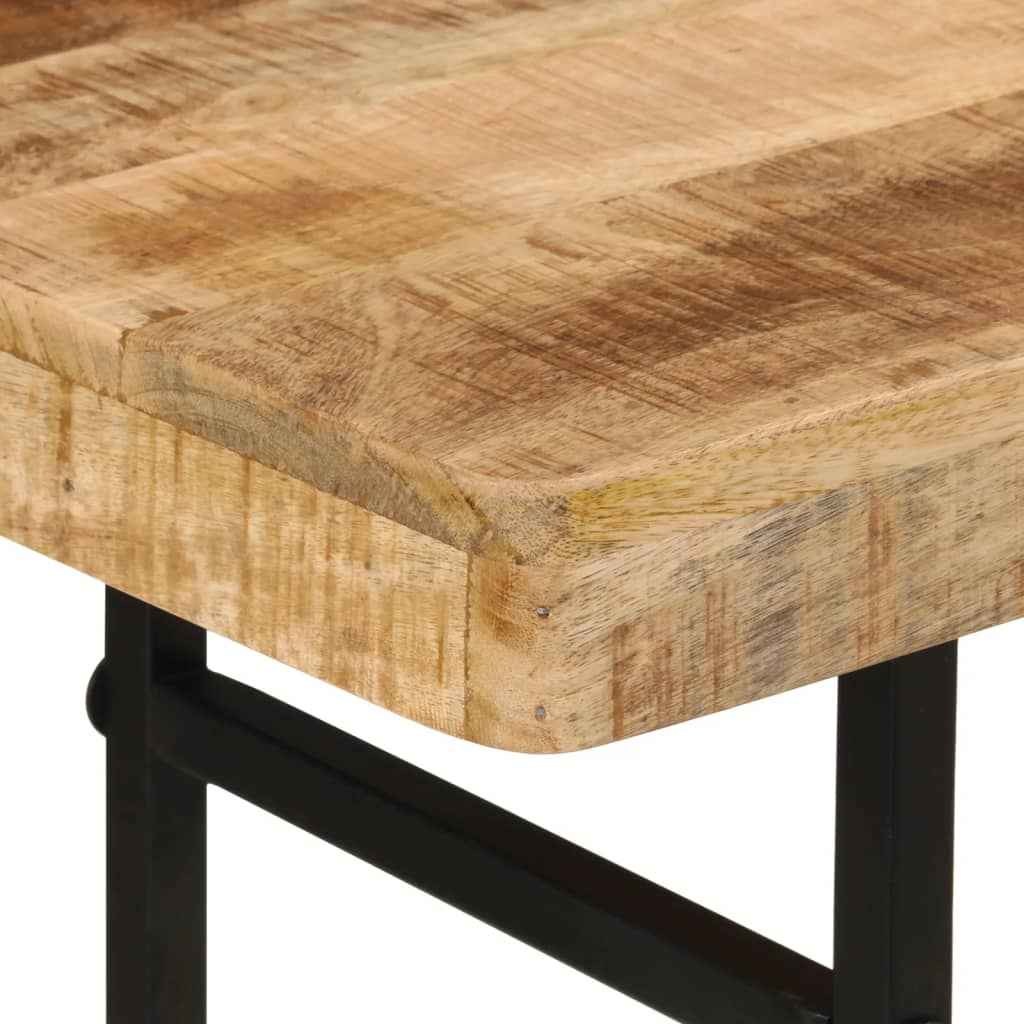 vidaXL Wandtafel 112x36x76 cm massief mangohout en ijzer