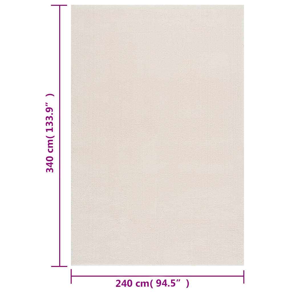 vidaXL Vloerkleed shaggy zwart 240x305 cm polyester