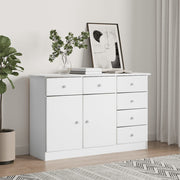 vidaXL Dressoir ALTA 112x35x73 cm massief grenenhout wit