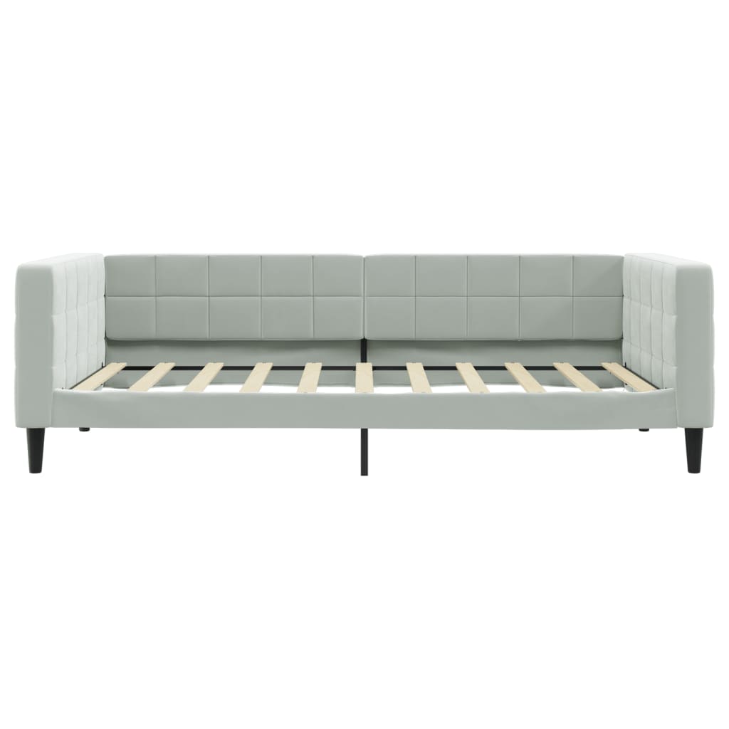 vidaXL Slaapbank 100x190 cm fluweel lichtgrijs