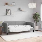 vidaXL Slaapbank 100x190 cm stof lichtgrijs