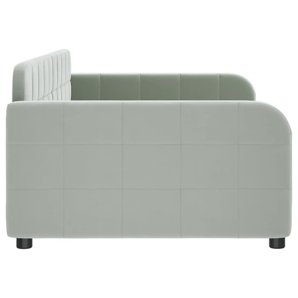 vidaXL Slaapbank 100x190 cm fluweel lichtgrijs