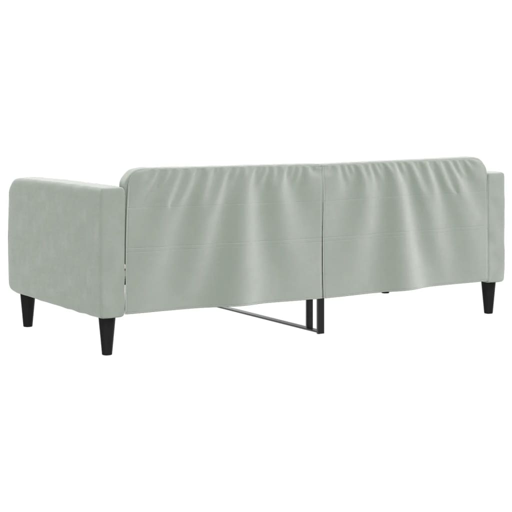 vidaXL Slaapbank 100x190 cm fluweel lichtgrijs
