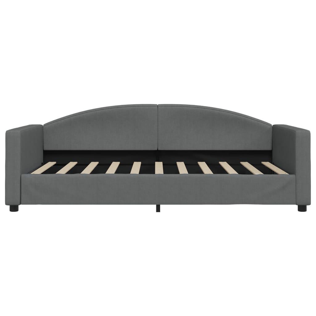 vidaXL Slaapbank met onderschuifbed 100x190 cm stof lichtgrijs (VS)