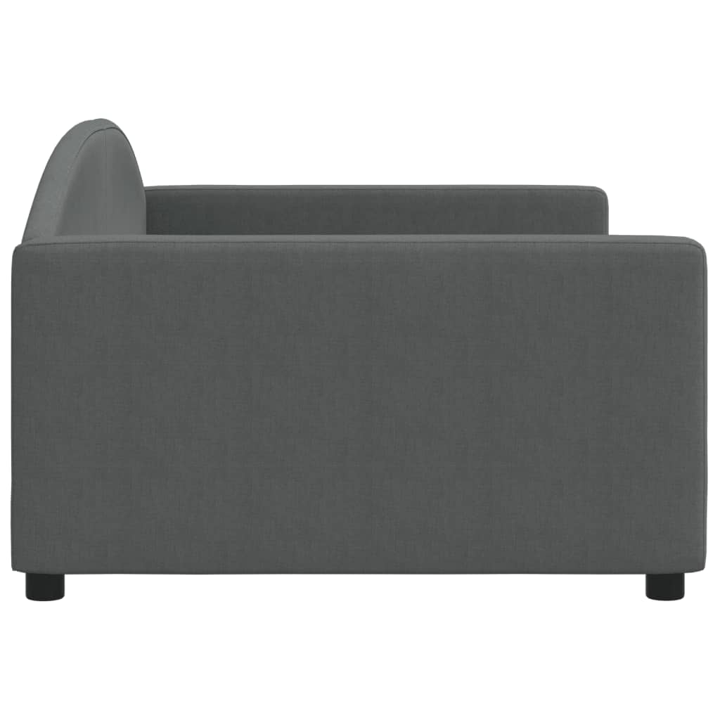 vidaXL Slaapbank met onderschuifbed 100x190 cm stof lichtgrijs (VS)