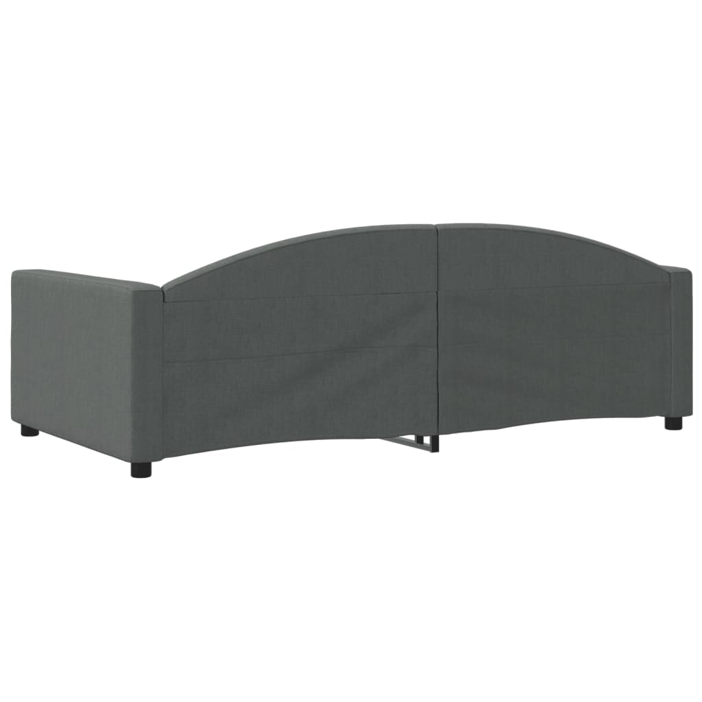 vidaXL Slaapbank met onderschuifbed 100x190 cm stof lichtgrijs (VS)