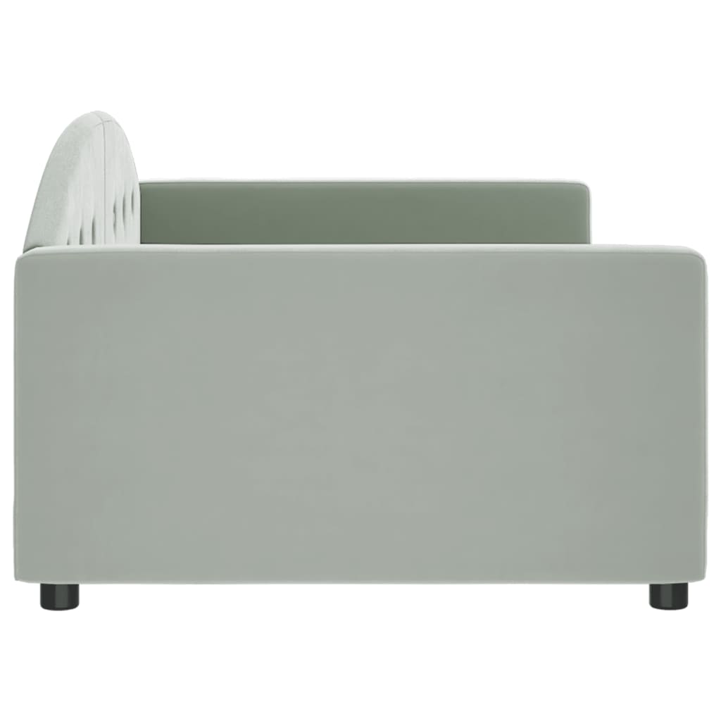 vidaXL Slaapbank 100x190 cm fluweel lichtgrijs