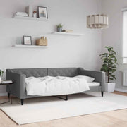 vidaXL Slaapbank 100x190 cm stof donkergrijs