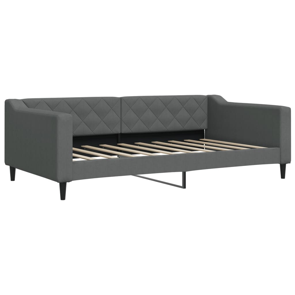 vidaXL Slaapbank 100x190 cm stof donkergrijs