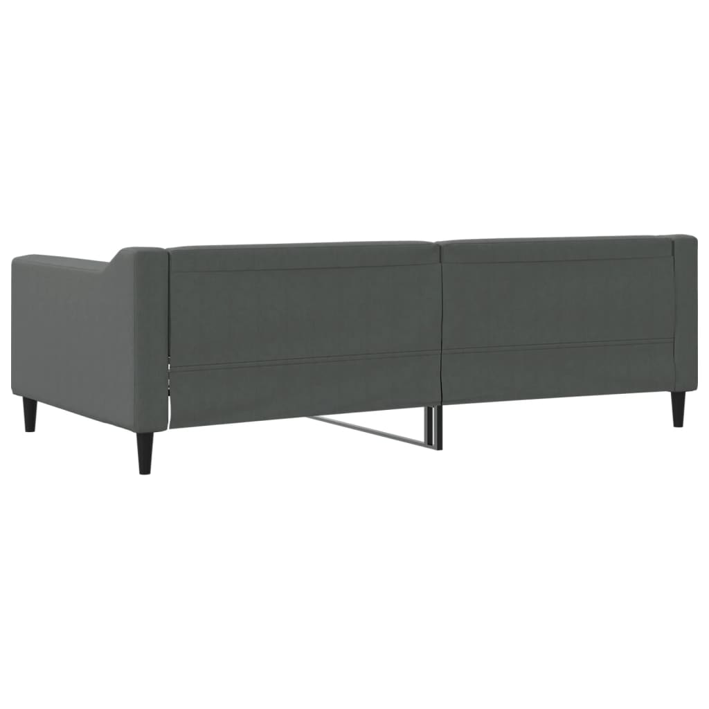 vidaXL Slaapbank 100x190 cm stof donkergrijs