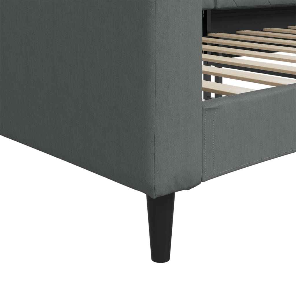 vidaXL Slaapbank 100x190 cm stof donkergrijs