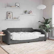vidaXL Slaapbank 100x190 cm stof donkergrijs