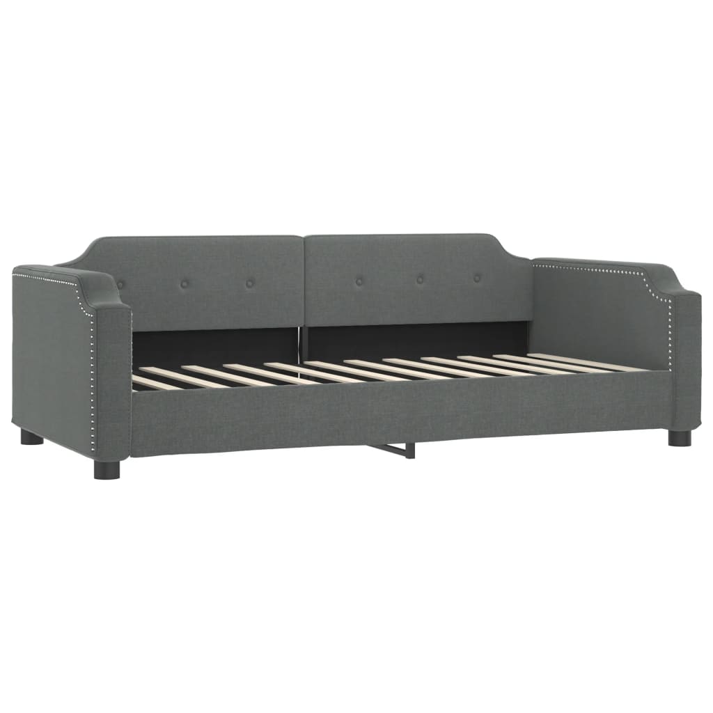 vidaXL Slaapbank 100x190 cm stof donkergrijs