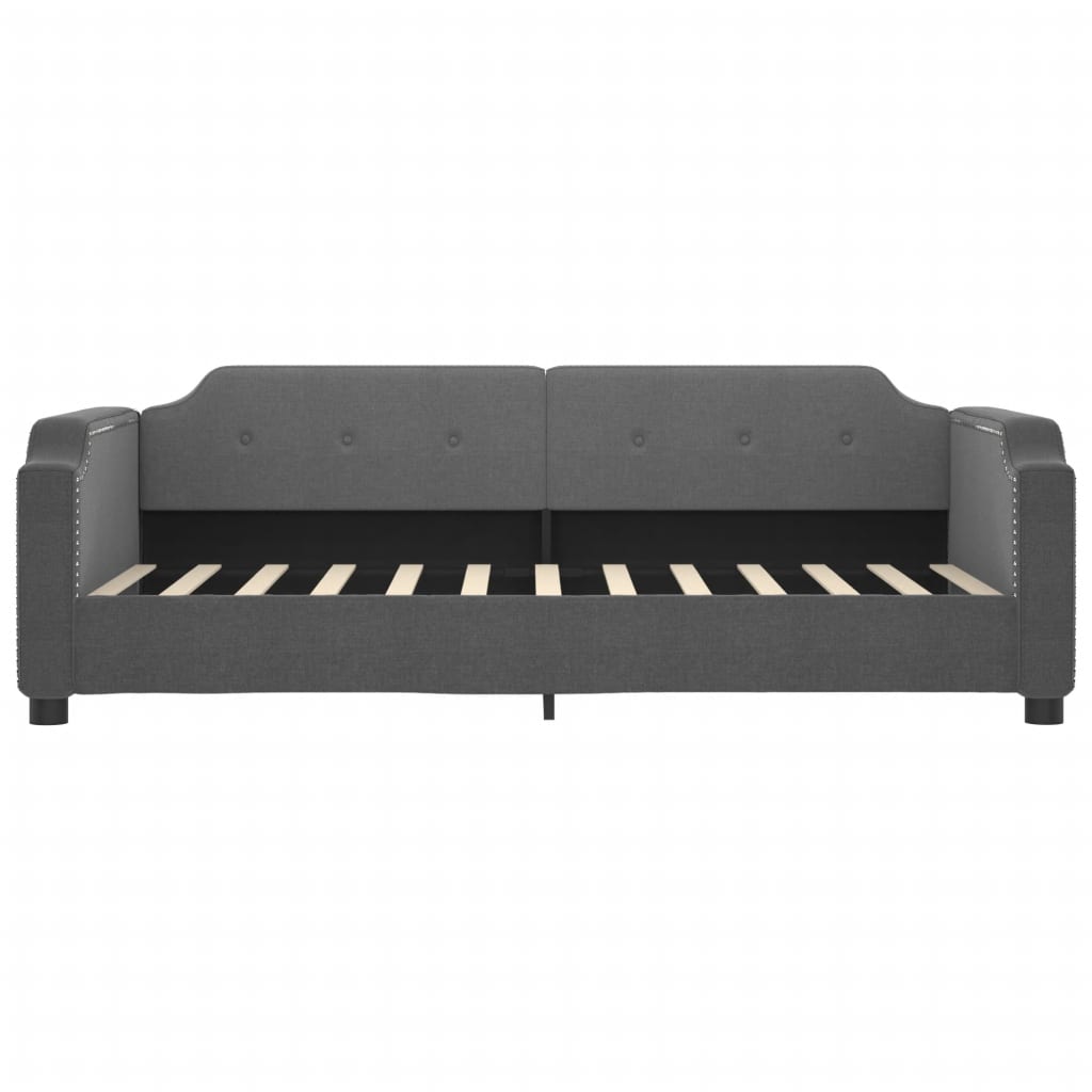 vidaXL Slaapbank 100x190 cm stof donkergrijs