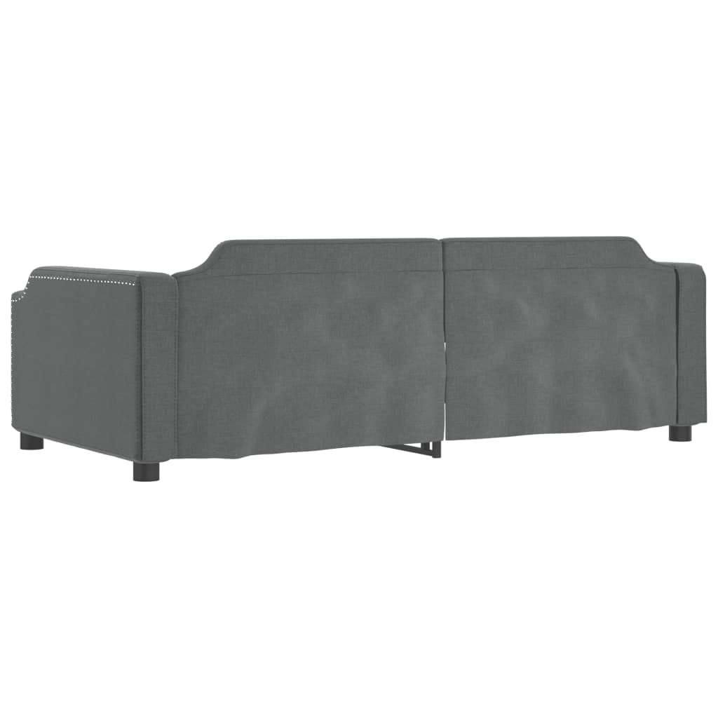 vidaXL Slaapbank 100x190 cm stof donkergrijs