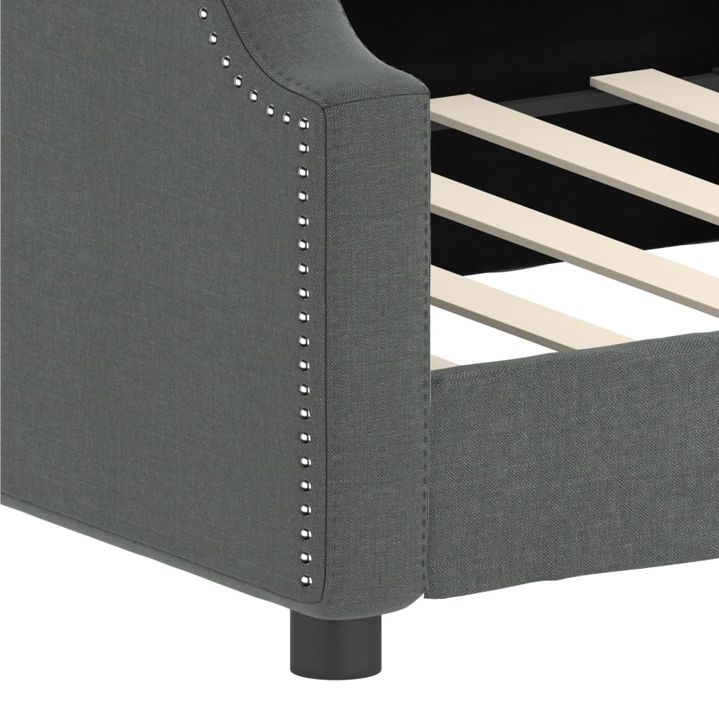 vidaXL Slaapbank 100x190 cm stof donkergrijs