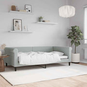 vidaXL Slaapbank 100x190 cm fluweel lichtgrijs