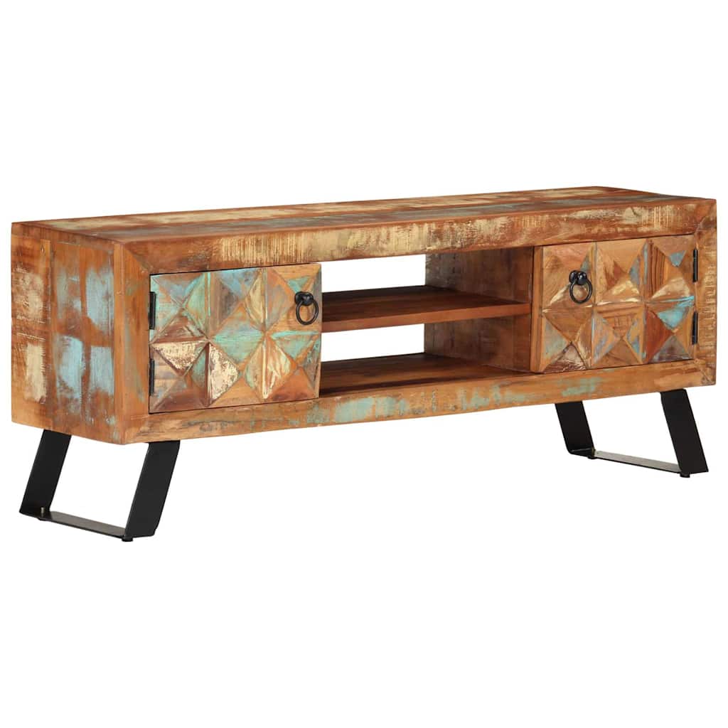 vidaXL Tv-meubel 112x30x45 cm massief gerecycled hout