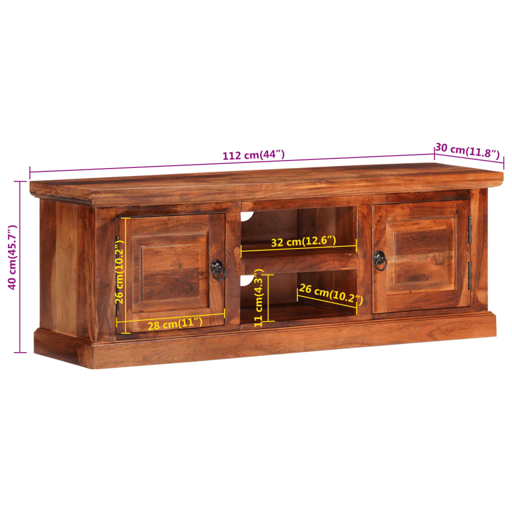 vidaXL Tv-meubel 120x30x40 cm massief acaciahout