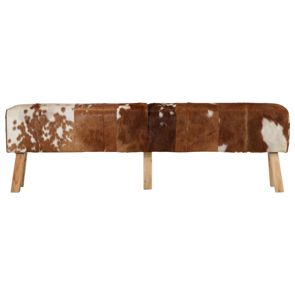 vidaXL Bankje 160x28x50 cm echt geitenleer