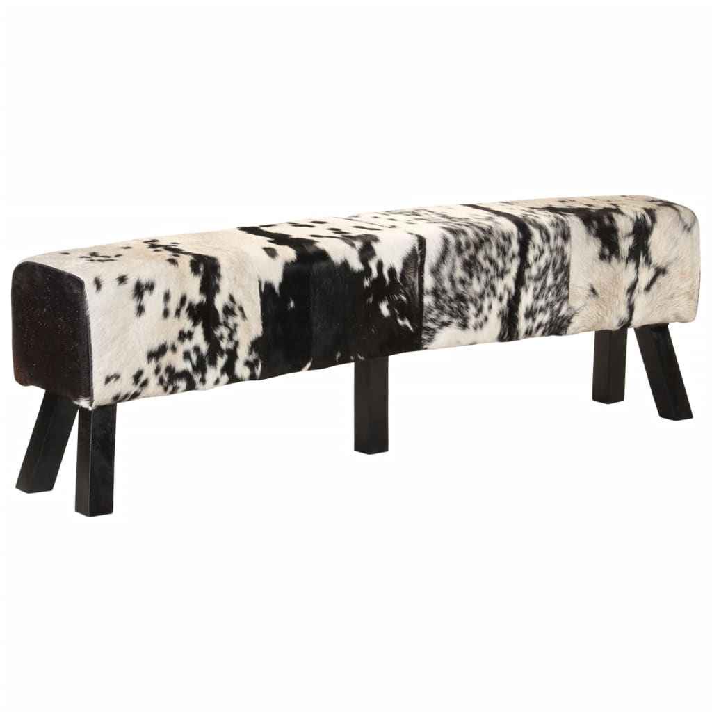 vidaXL Bankje 160x28x50 cm echt geitenleer