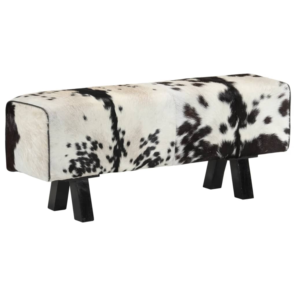 vidaXL Bankje 160x28x50 cm echt geitenleer