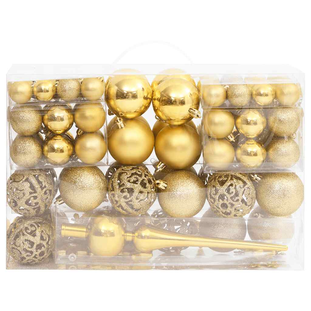 vidaXL 111-delige Kerstballenset polystyreen rood