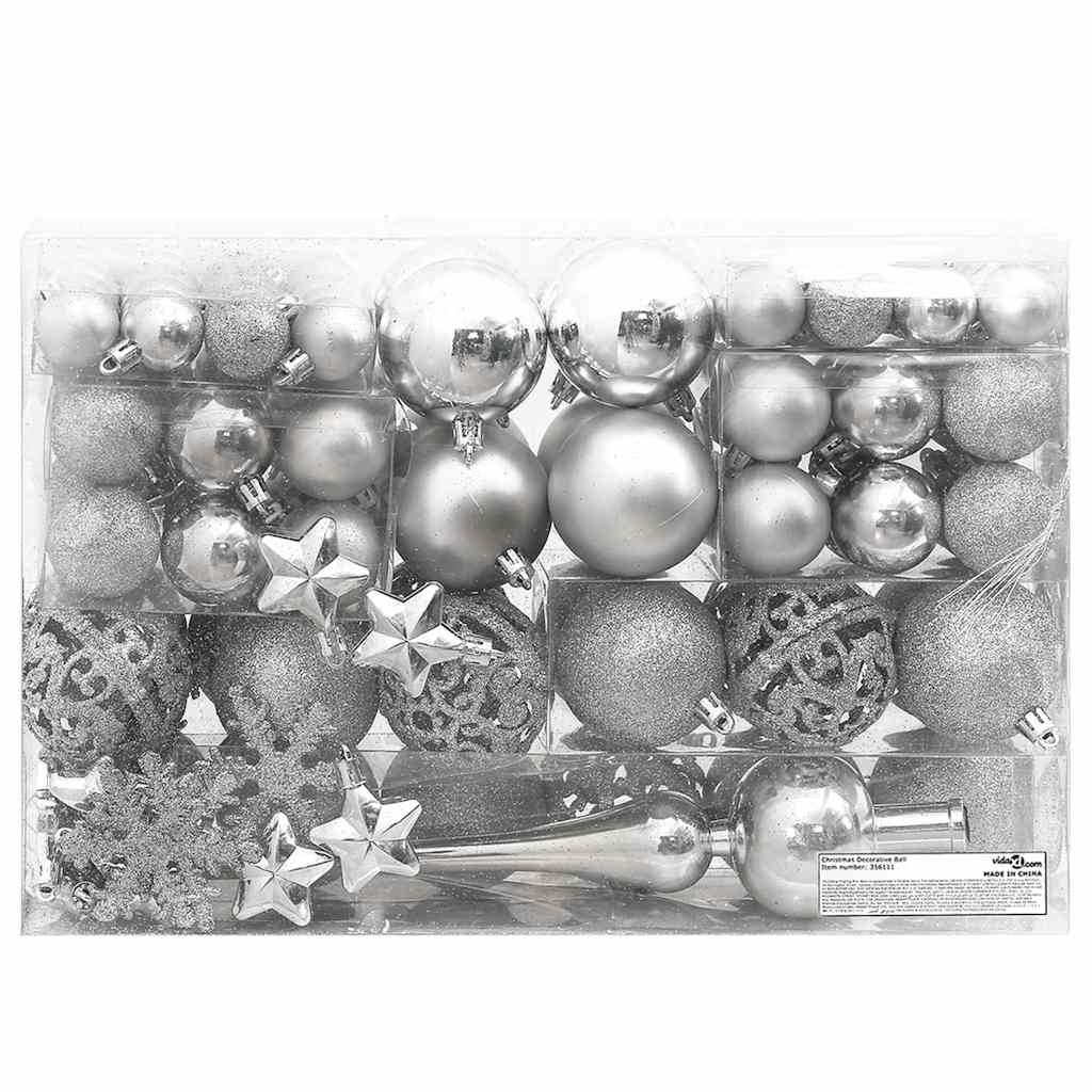 vidaXL 111-delige Kerstballenset polystyreen rood