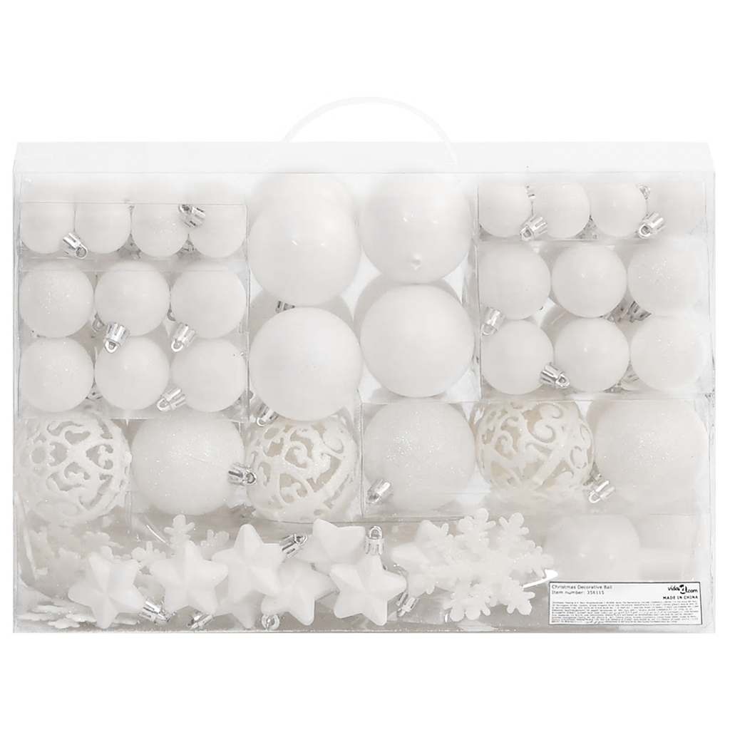 vidaXL 111-delige Kerstballenset polystyreen rood