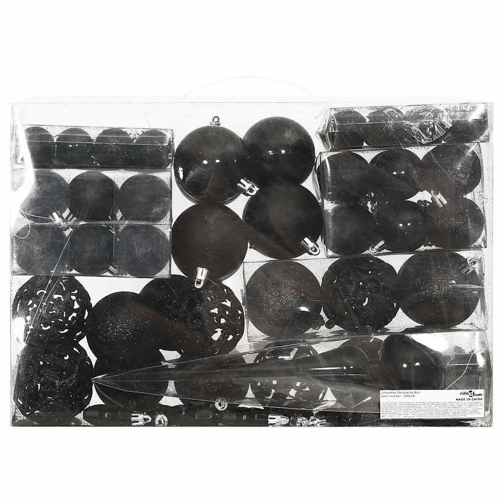 vidaXL 111-delige Kerstballenset polystyreen rood