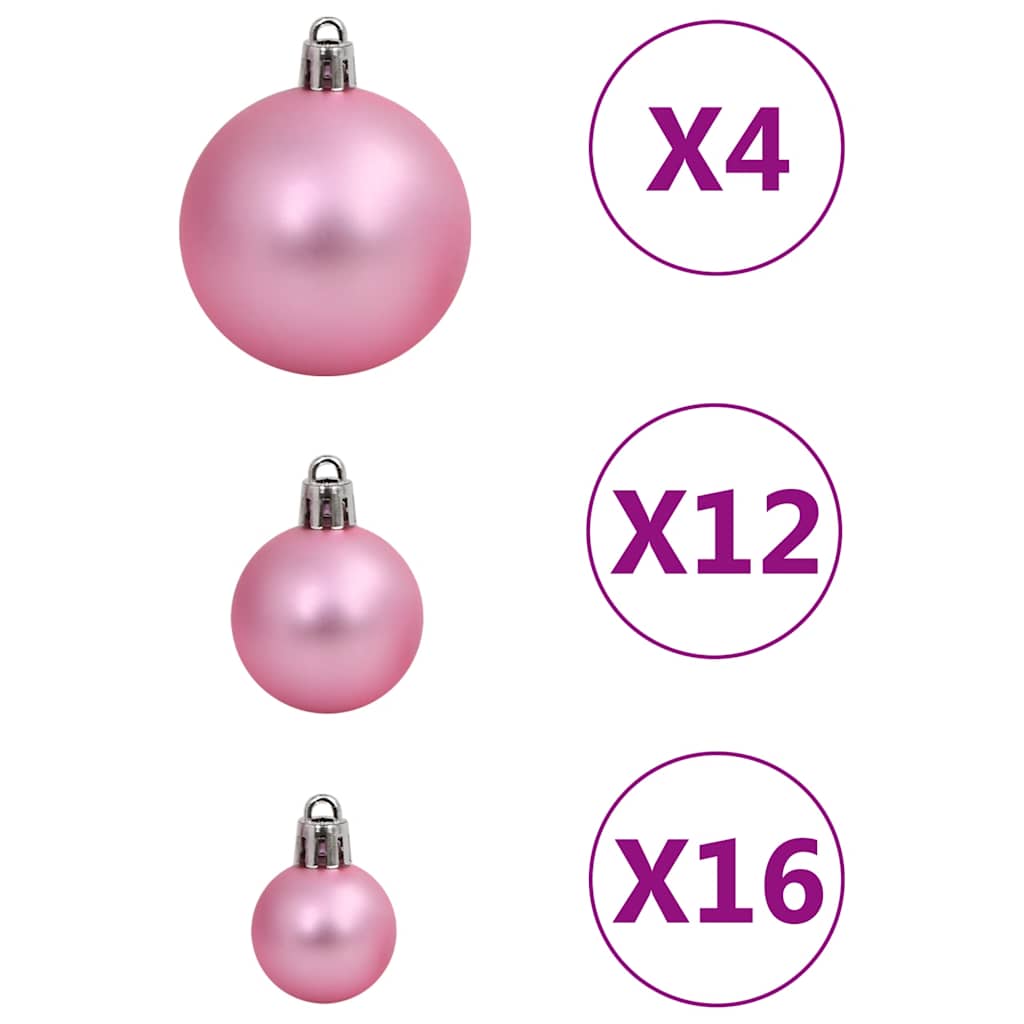 vidaXL 111-delige Kerstballenset polystyreen rood