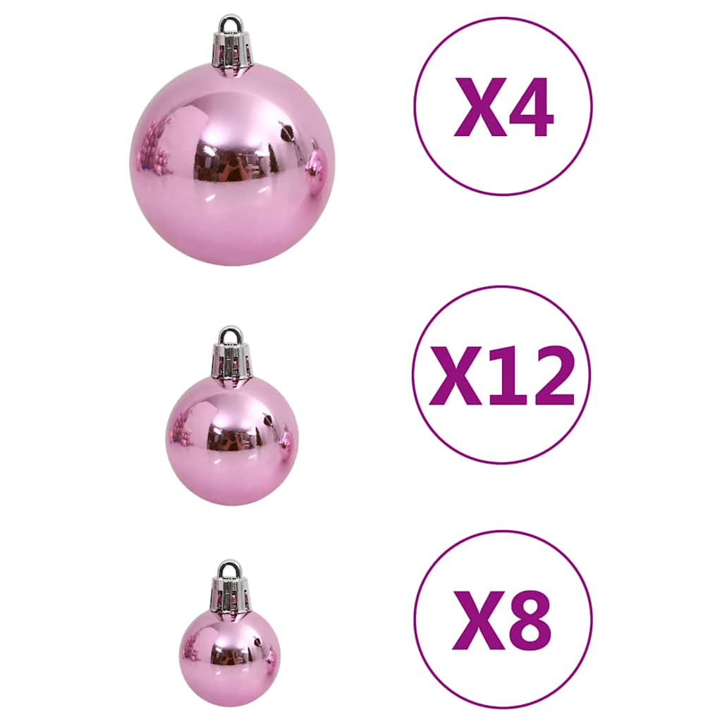 vidaXL 111-delige Kerstballenset polystyreen rood