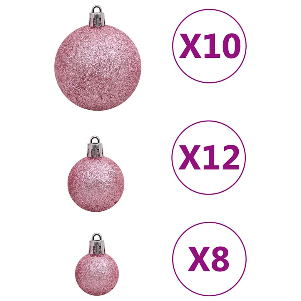 vidaXL 111-delige Kerstballenset polystyreen rood