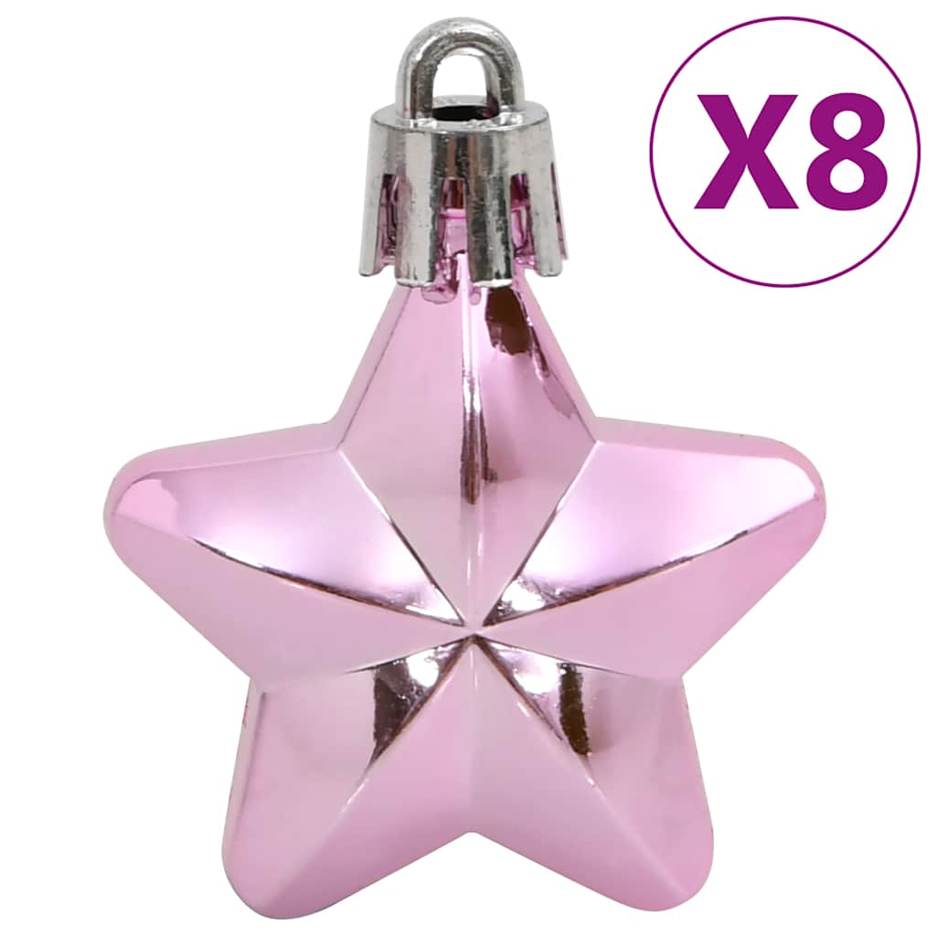 vidaXL 111-delige Kerstballenset polystyreen rood