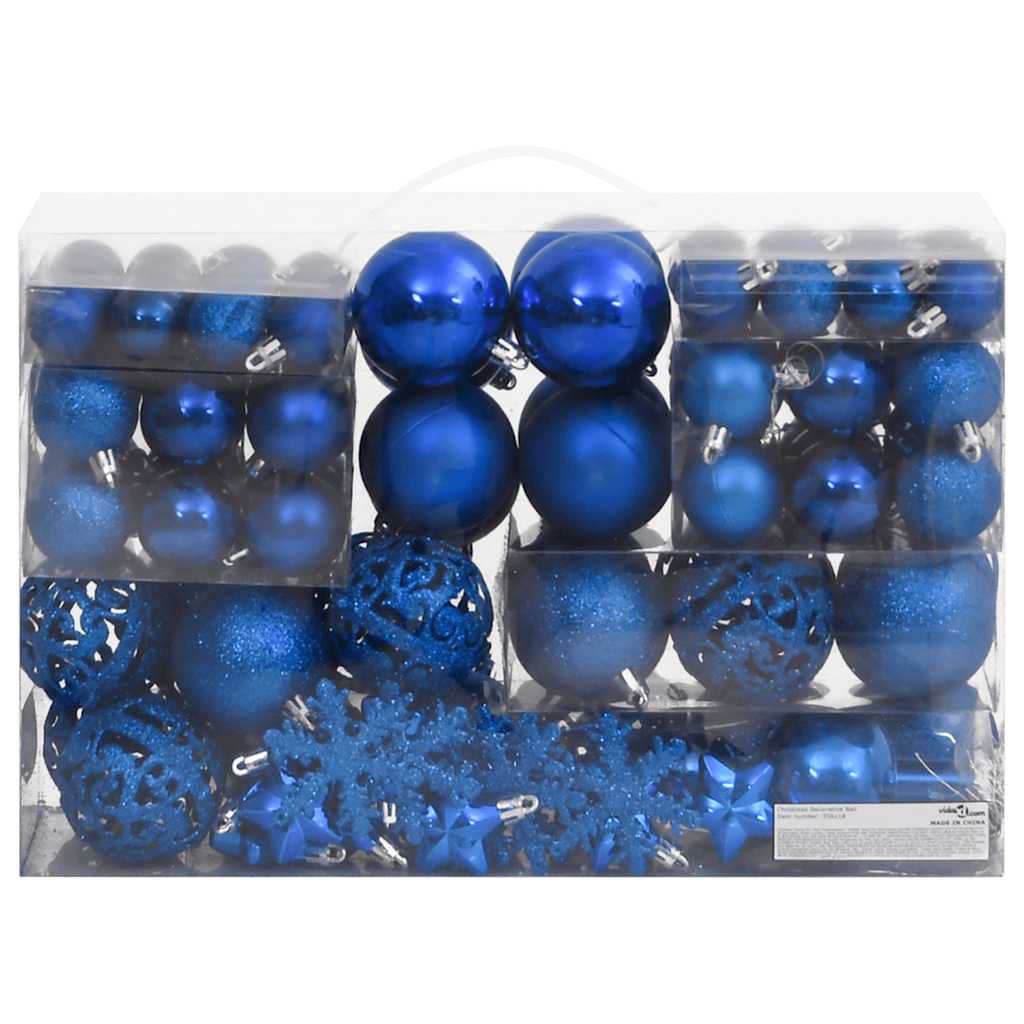 vidaXL 111-delige Kerstballenset polystyreen rood