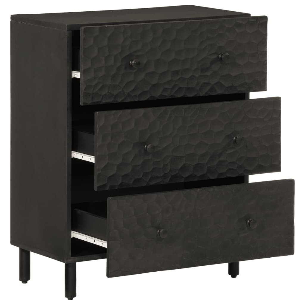 vidaXL Sideboard 60x33x75 cm Solid Mango Wood Black