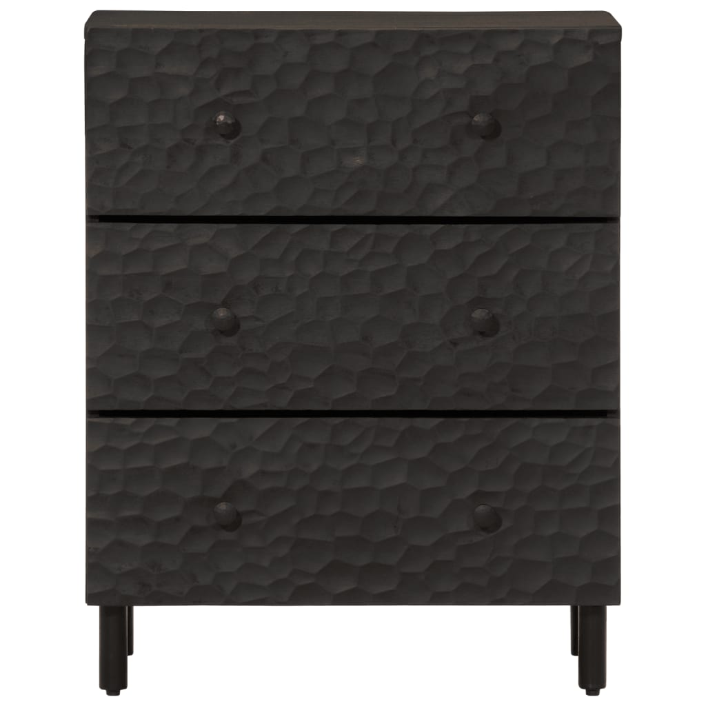 vidaXL Sideboard 60x33x75 cm Solid Mango Wood Black