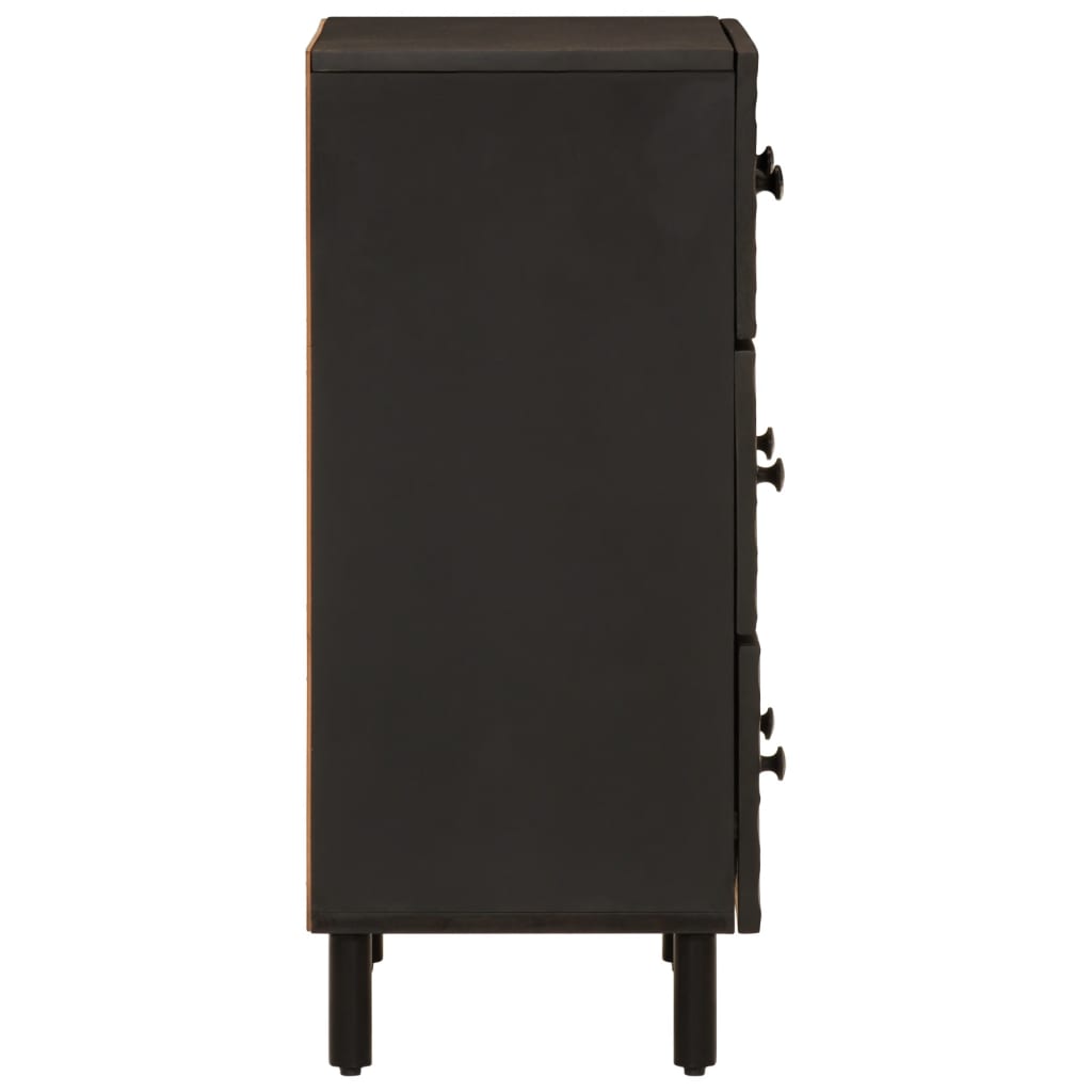 vidaXL Sideboard 60x33x75 cm Solid Mango Wood Black