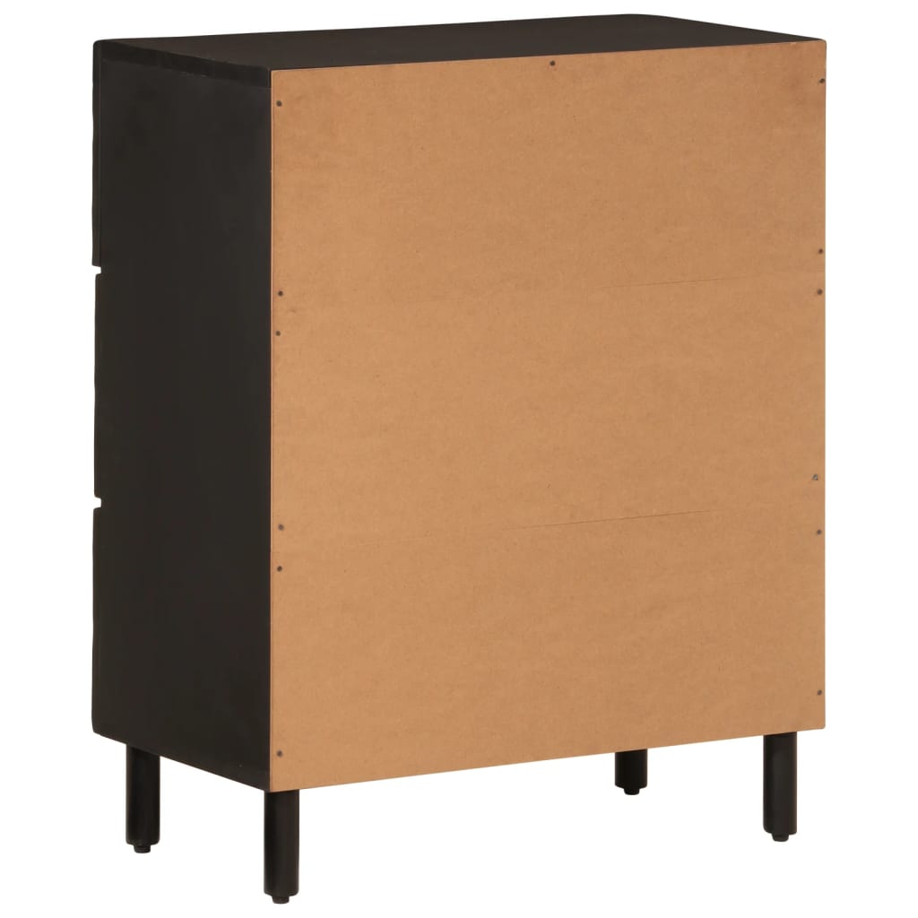 vidaXL Sideboard 60x33x75 cm Solid Mango Wood Black