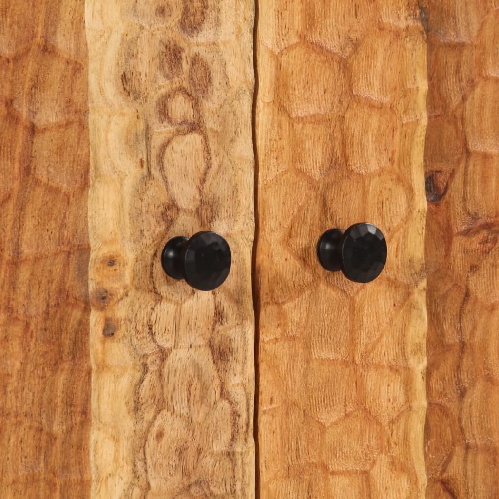 vidaXL Wastafelkast 62x33x58 cm massief mangohout zwart